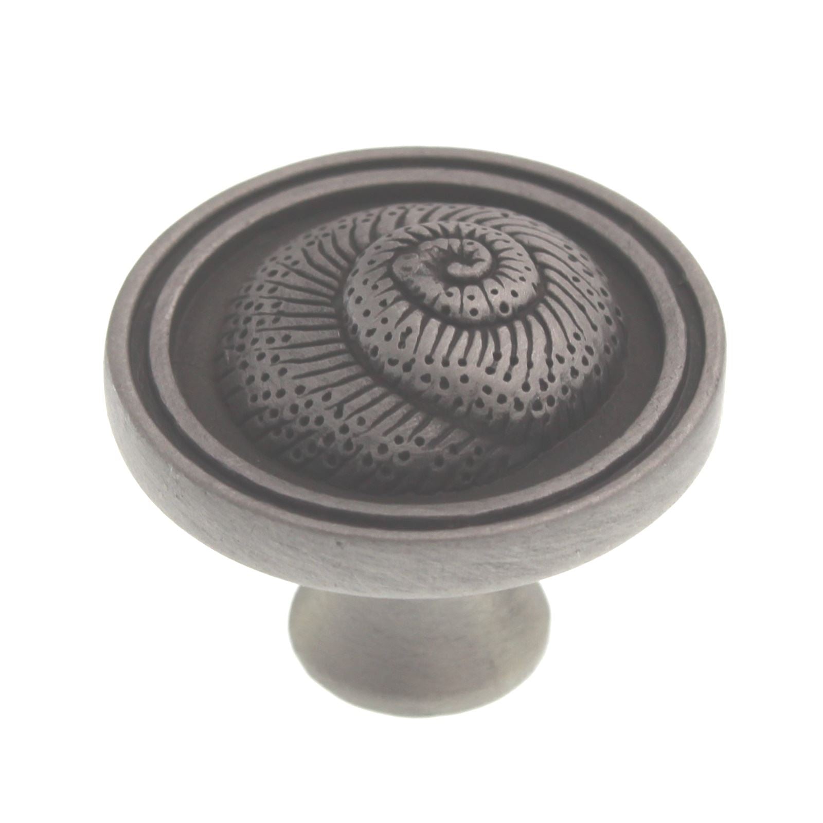 Franklin Brass Nautilus 1 3/8" Knob Seashell Brushed Satin Pewter PBF660-BSP-C1