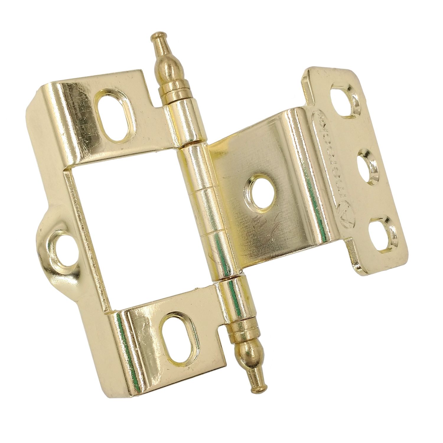 Amerock Polished Brass Full Inset Hinge 3/4" Full Wrap Minaret Tip PK3175TM-PB