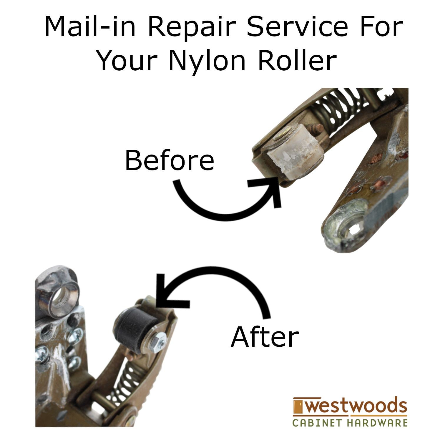 Replacement Service for Nylon Roller on Amerock Pie-cut Lazy Susan Bracket