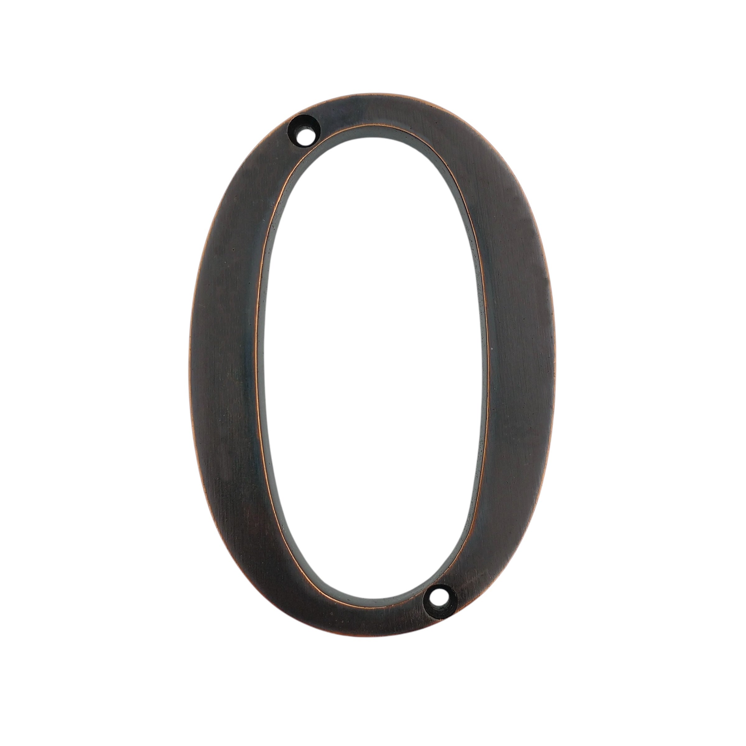 Números de dirección de casa empotrados de 4 pulgadas de metal de bronce envejecido, fuente legible en negrita