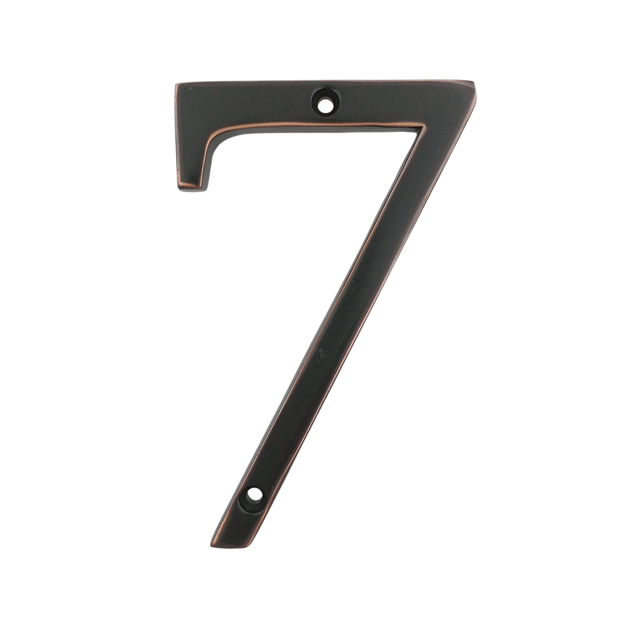 Números de dirección de casa empotrados de 4 pulgadas de metal de bronce envejecido, fuente legible en negrita