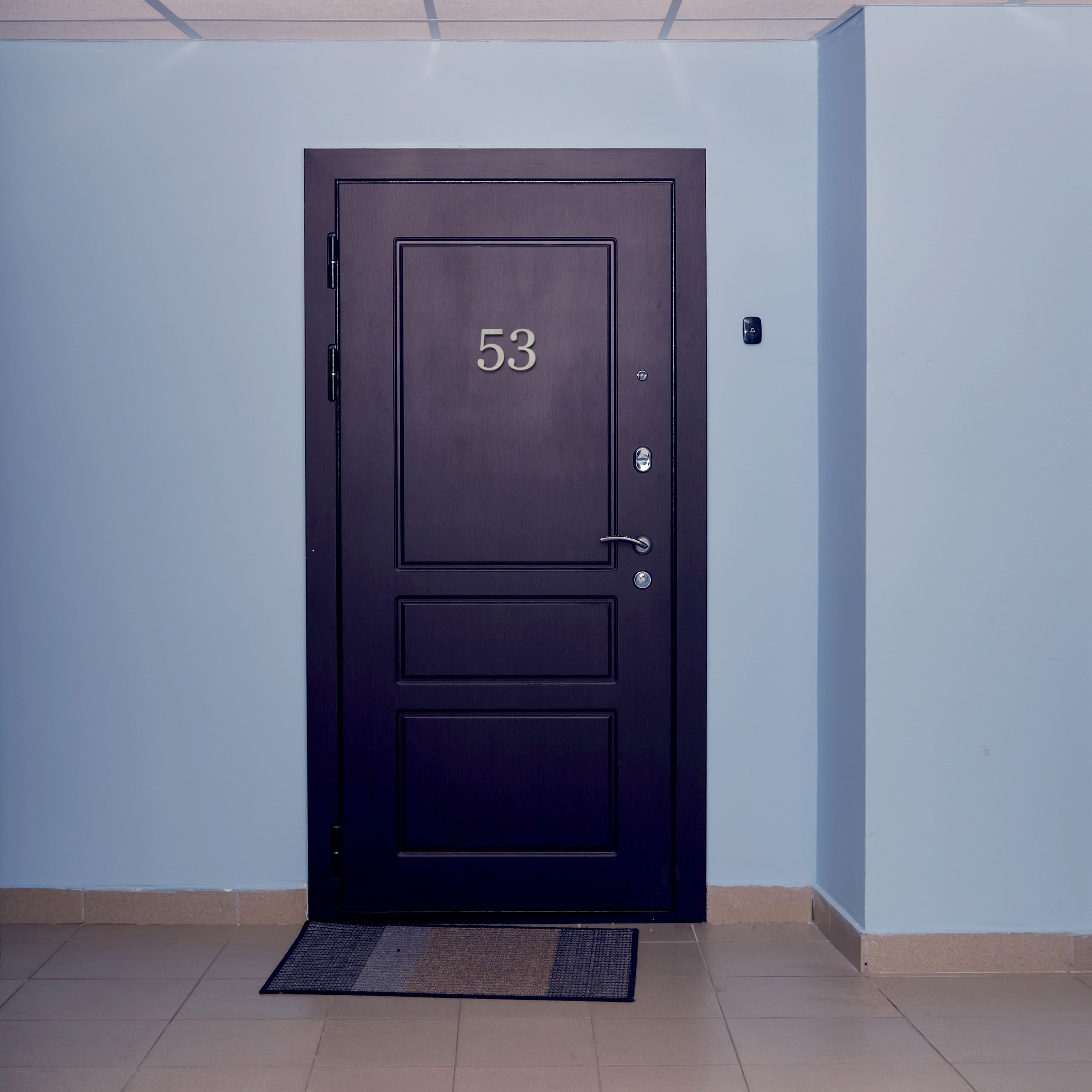 Números de dirección de casa empotrados de 4 pulgadas de metal de níquel satinado, fuente legible en negrita