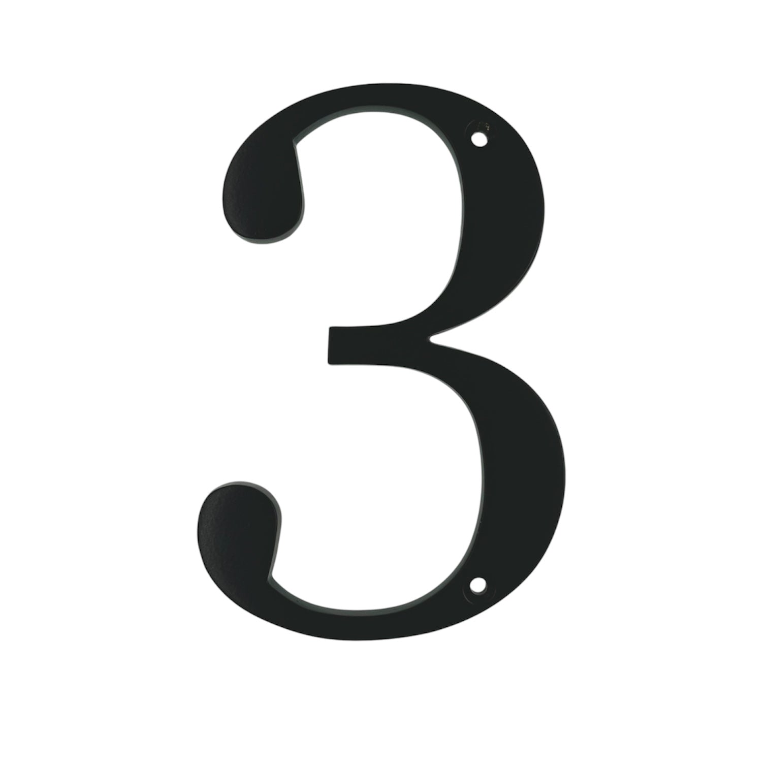 Números de dirección de casa de montaje empotrado de metal negro de 5 pulgadas, fuente fácil de leer en negrita