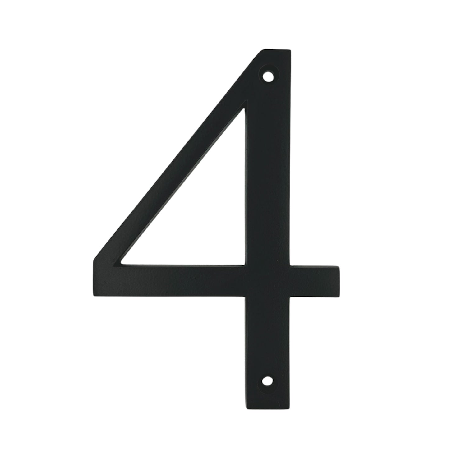 Números de dirección de casa de montaje empotrado de metal negro de 5 pulgadas, fuente fácil de leer en negrita