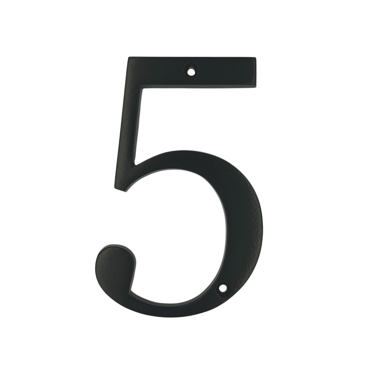 Números de dirección de casa de montaje empotrado de metal negro de 4 pulgadas, fuente en negrita, fácil de leer