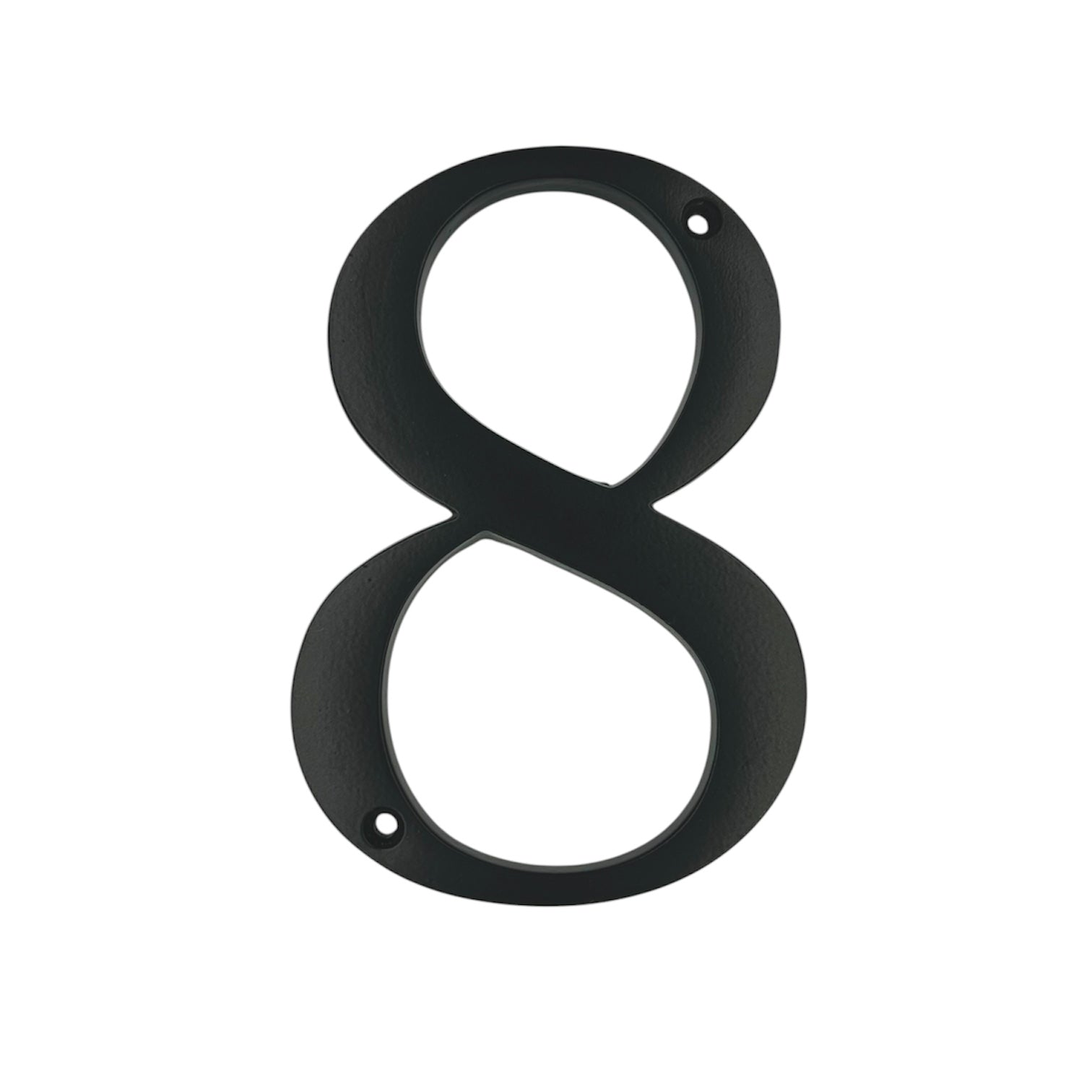 Números de dirección de casa de montaje empotrado de metal negro de 4 pulgadas, fuente en negrita, fácil de leer