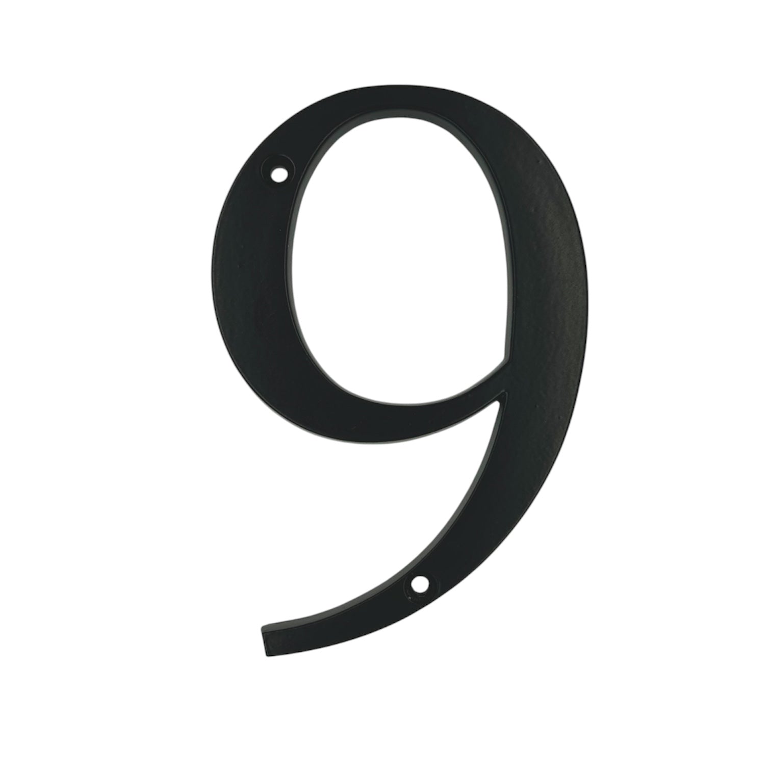 Números de dirección de casa de montaje empotrado de metal negro de 4 pulgadas, fuente en negrita, fácil de leer