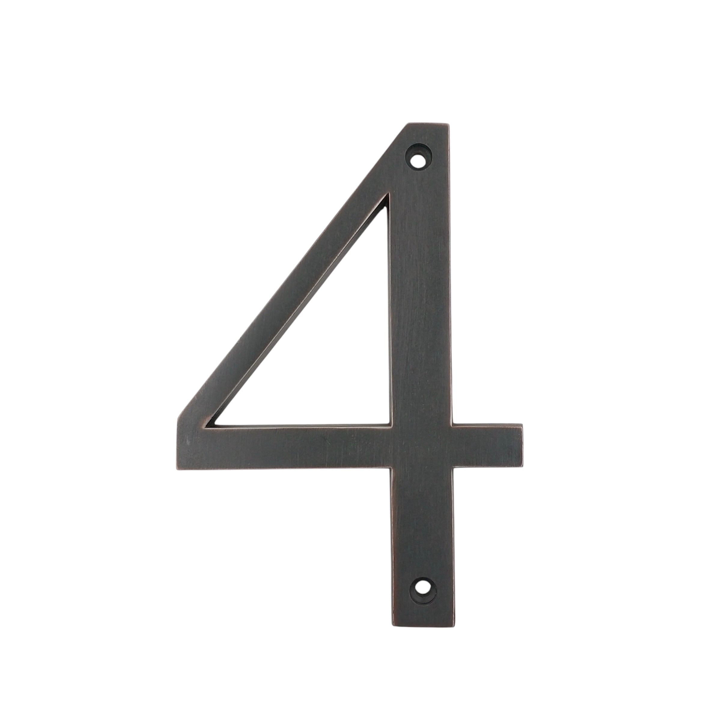 Números de dirección de casa empotrados de metal envejecido, grandes y atrevidos, de 5 pulgadas, fuente fácil de leer en negrita