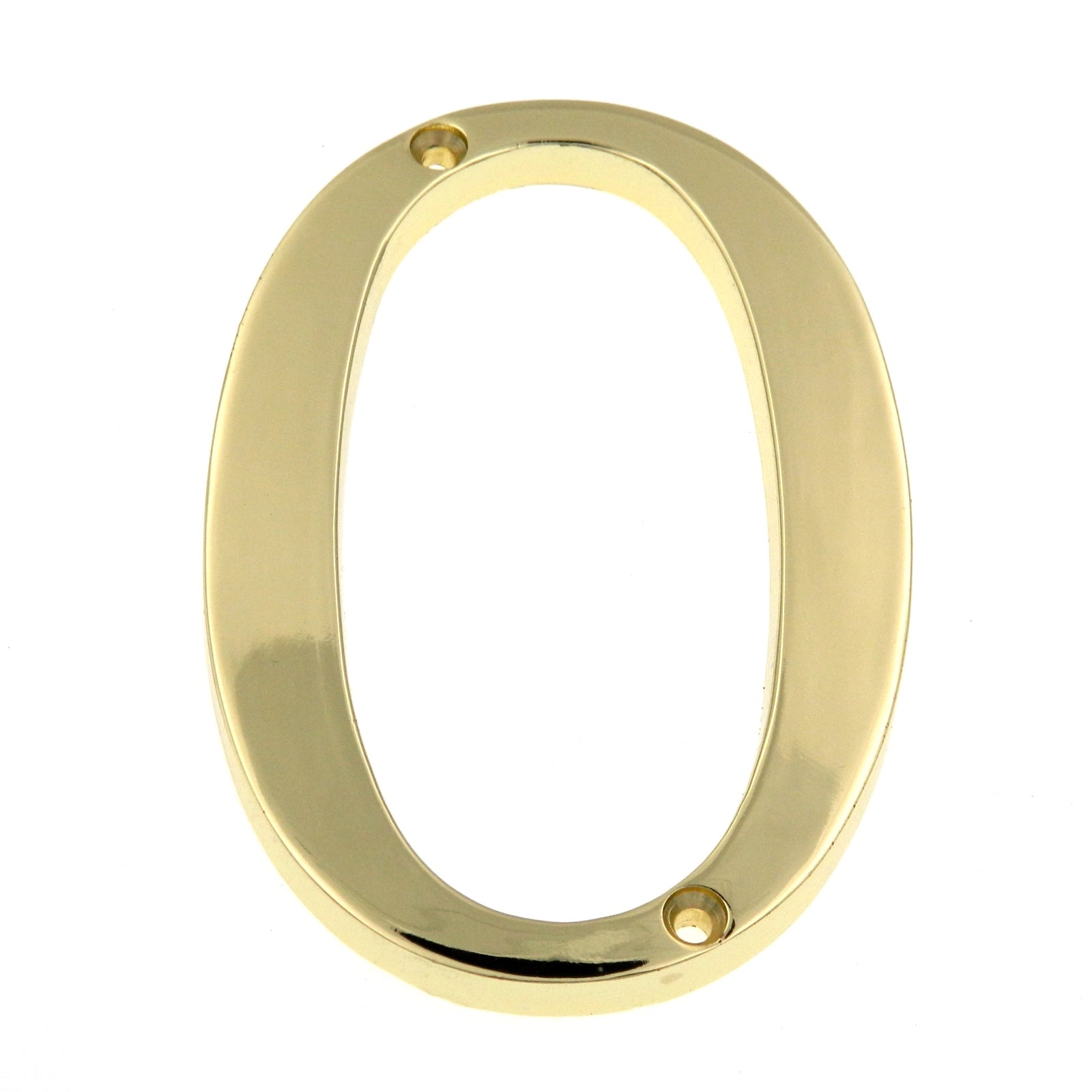 Números de dirección de casa empotrados de 4 pulgadas de metal de latón pulido, fuente legible en negrita