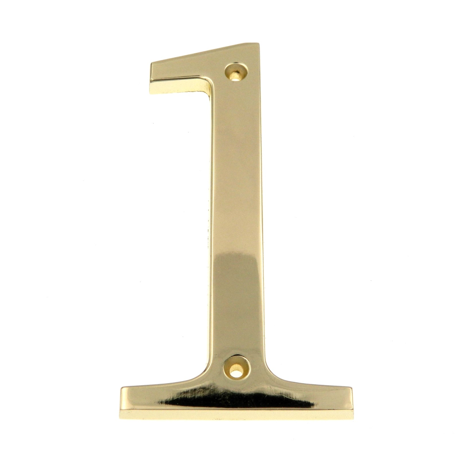 Números de dirección de casa empotrados de 4 pulgadas de metal de latón pulido, fuente legible en negrita