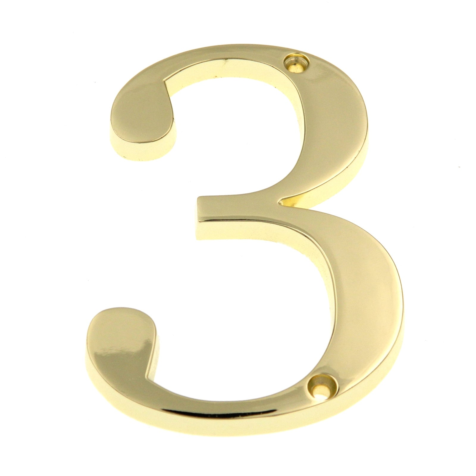 Números de dirección de casa empotrados de 4 pulgadas de metal de latón pulido, fuente legible en negrita