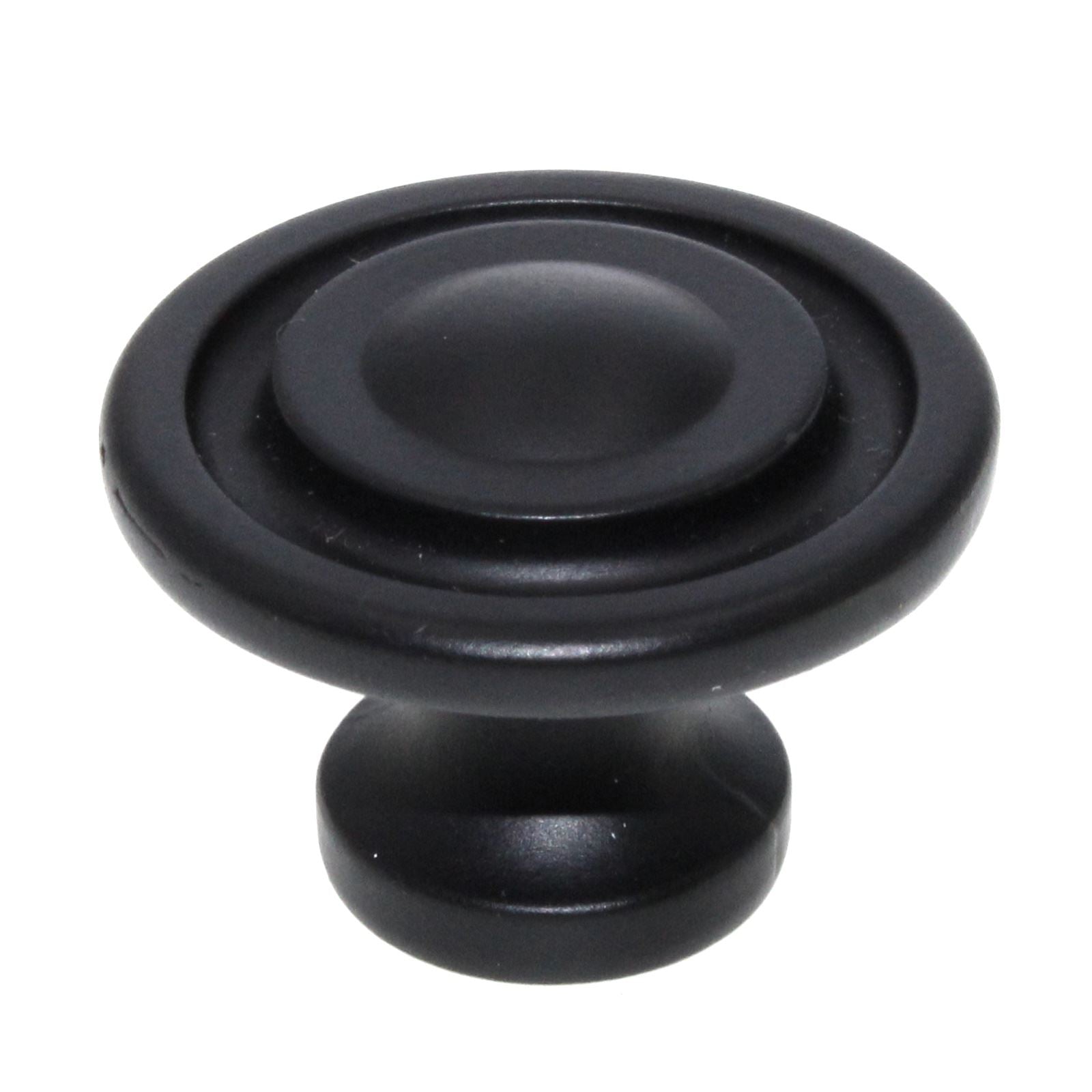 Schaub And Company Rustica 1 3/8" Ringed Cabinet Knob Matte Black 113-MB