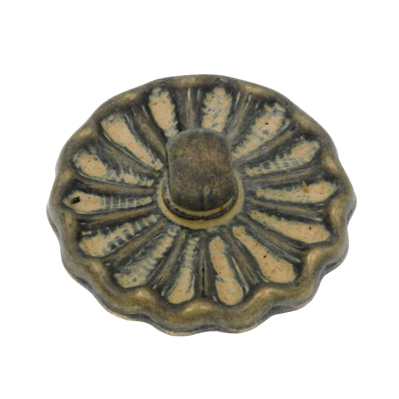Paquete de 2 rosetas giratorias de 1 1/4" de color rubio antiguo de Keeler 18668-9181