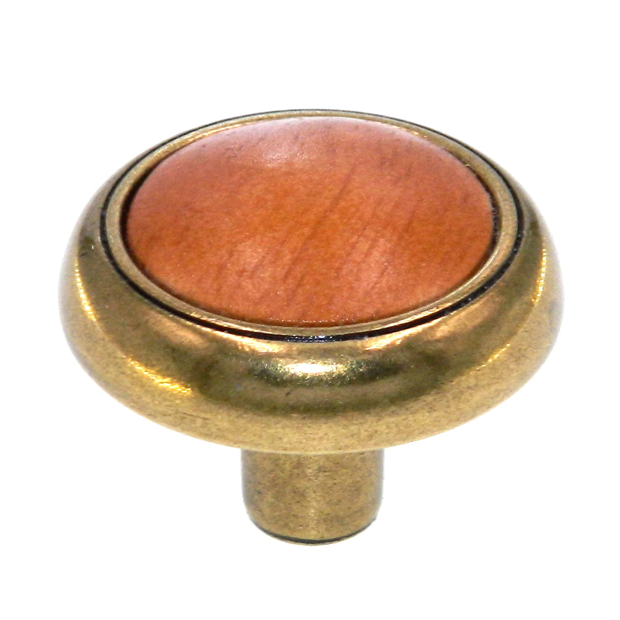 Amerock Allison Burnished Brass Oak 1-1/4" Round Cabinet Knob 244OLB