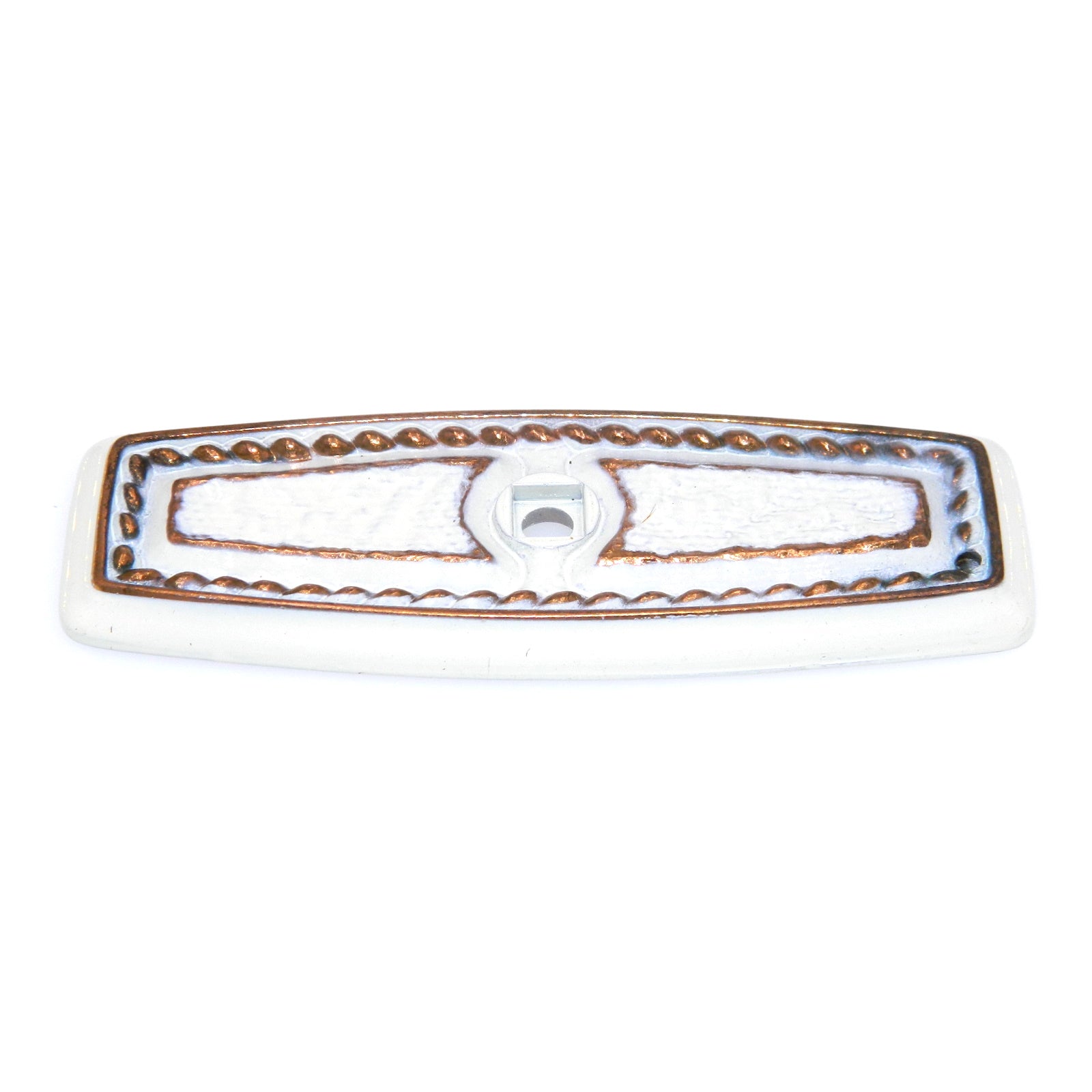 Amerock Bonaventure Regency CM273A-RW - Placa trasera para perilla de gabinete, color oro blanco, 3-1/2"