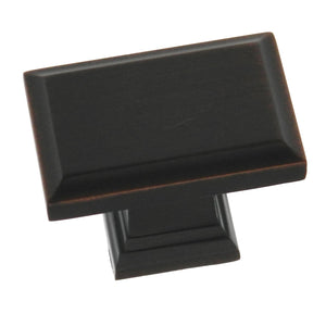 10 Pack Allen + Roth Gladden Oil-Rubbed Bronze Etched Rectangle 1 1/2" Knob 40921