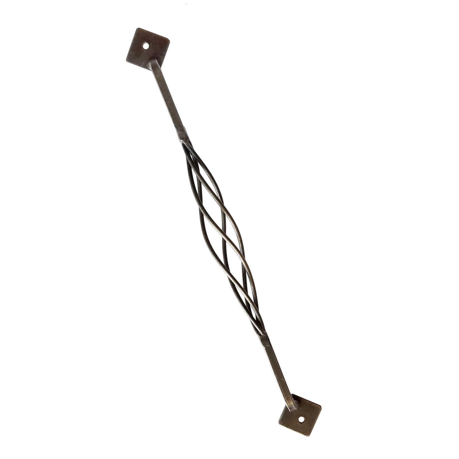 Gabinete tipo jaula para pájaros de peltre antiguo Laurey, tirador con manija de 12 "cc 50406