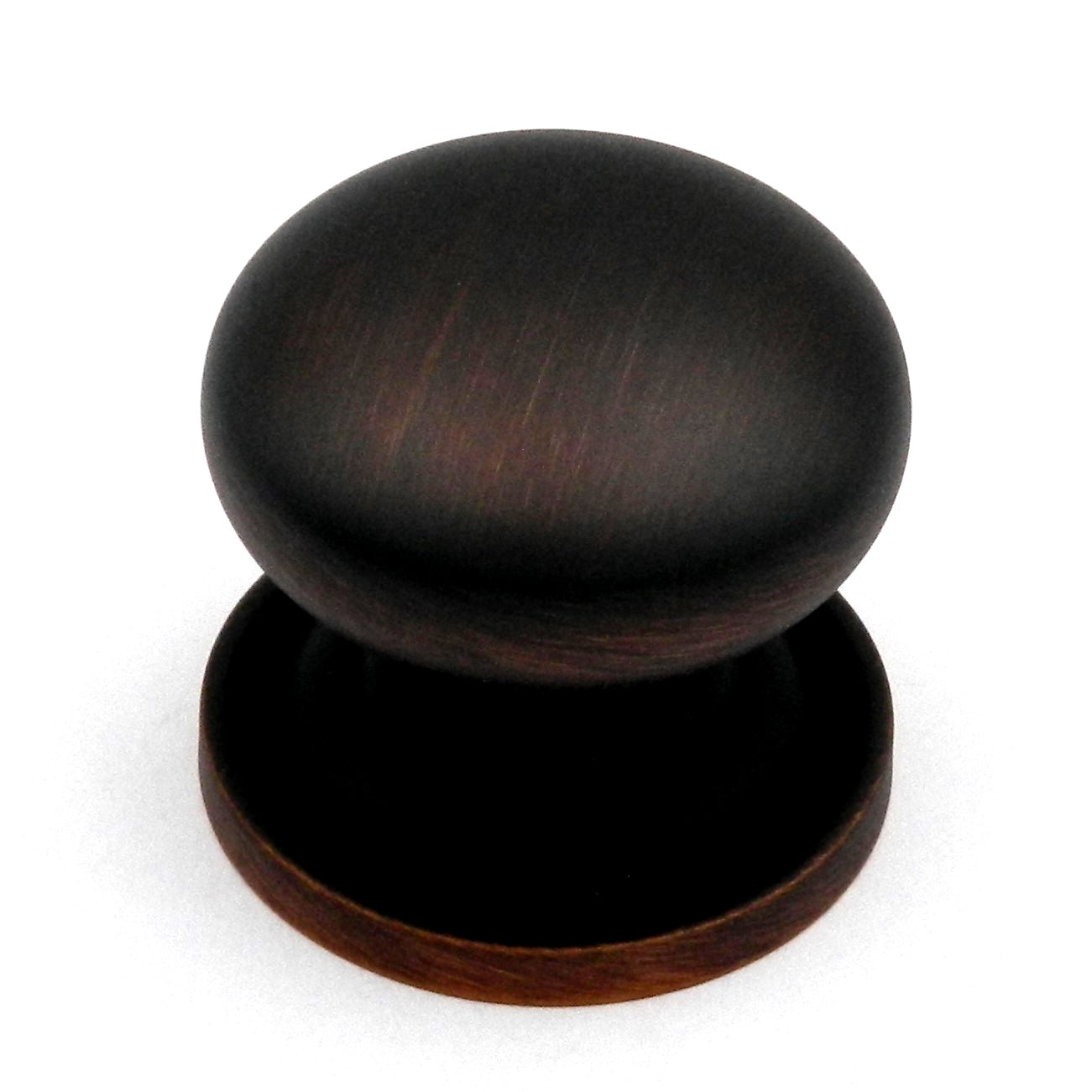 10 Pack Ultra Designer's Edge Oil-Rubbed Bronze 1 1/8" Knob with Backplate 59481