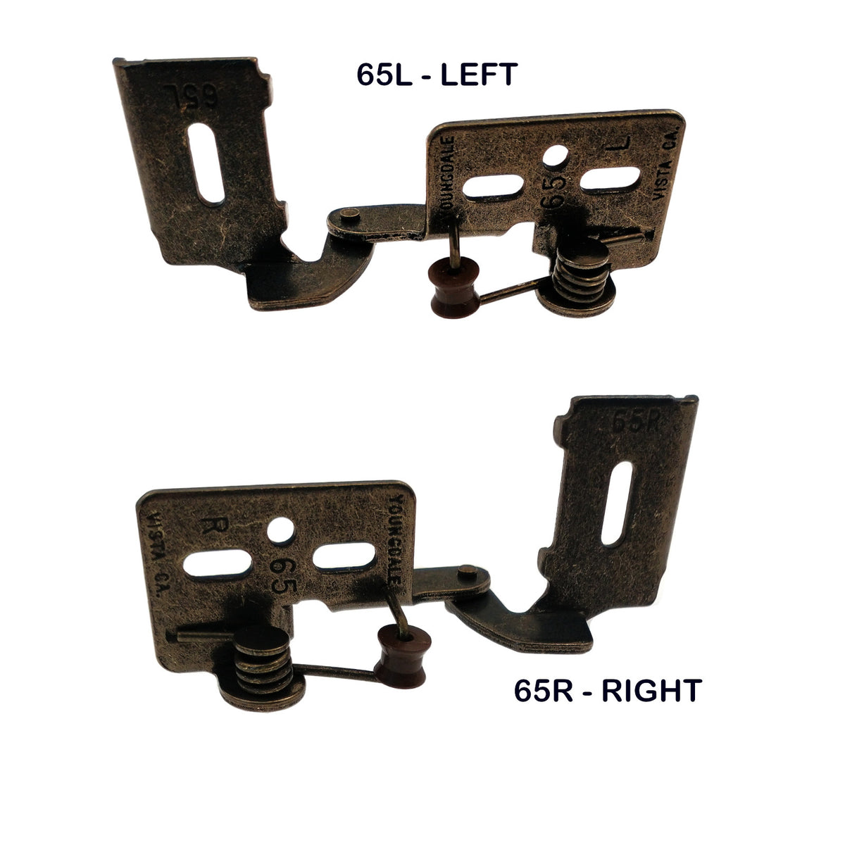 Antique Brass Youngdale 65 Knife Hinges 1/2" Overlay Replacem Westwoods Hardware