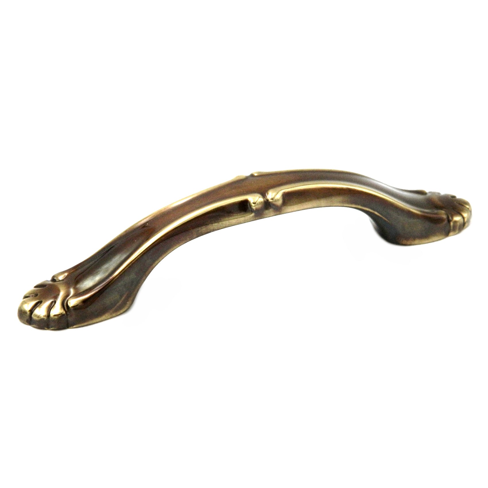 Belwith Keeler Sechel A114 Sherwood Antique Brass 3"cc Solid Brass Handle Pull