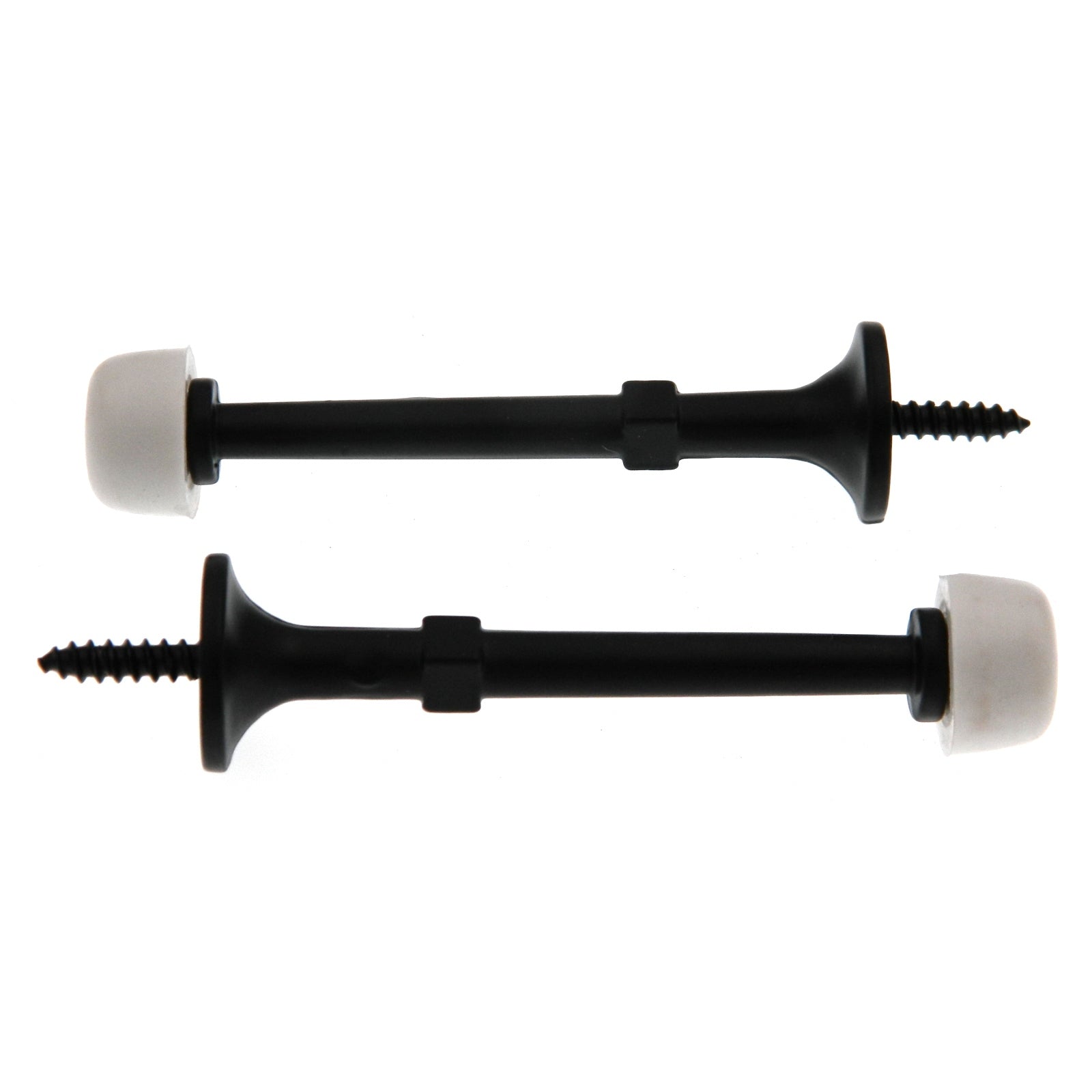 Tope de puerta de zócalo rígido, paquete de 2, tope de puerta de 3 pulgadas, negro BH2007BL