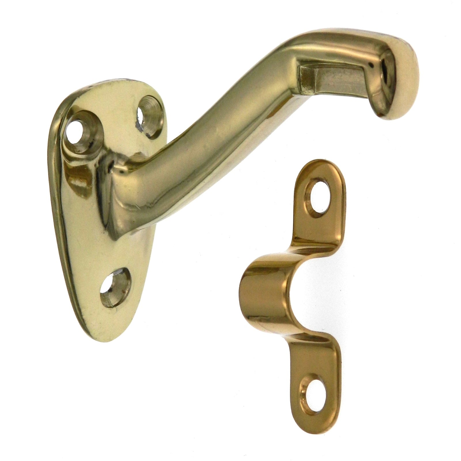 Warwick BH2017PB - Soporte para pasamanos de escalera (latón pulido, resistente, 2 3/4")