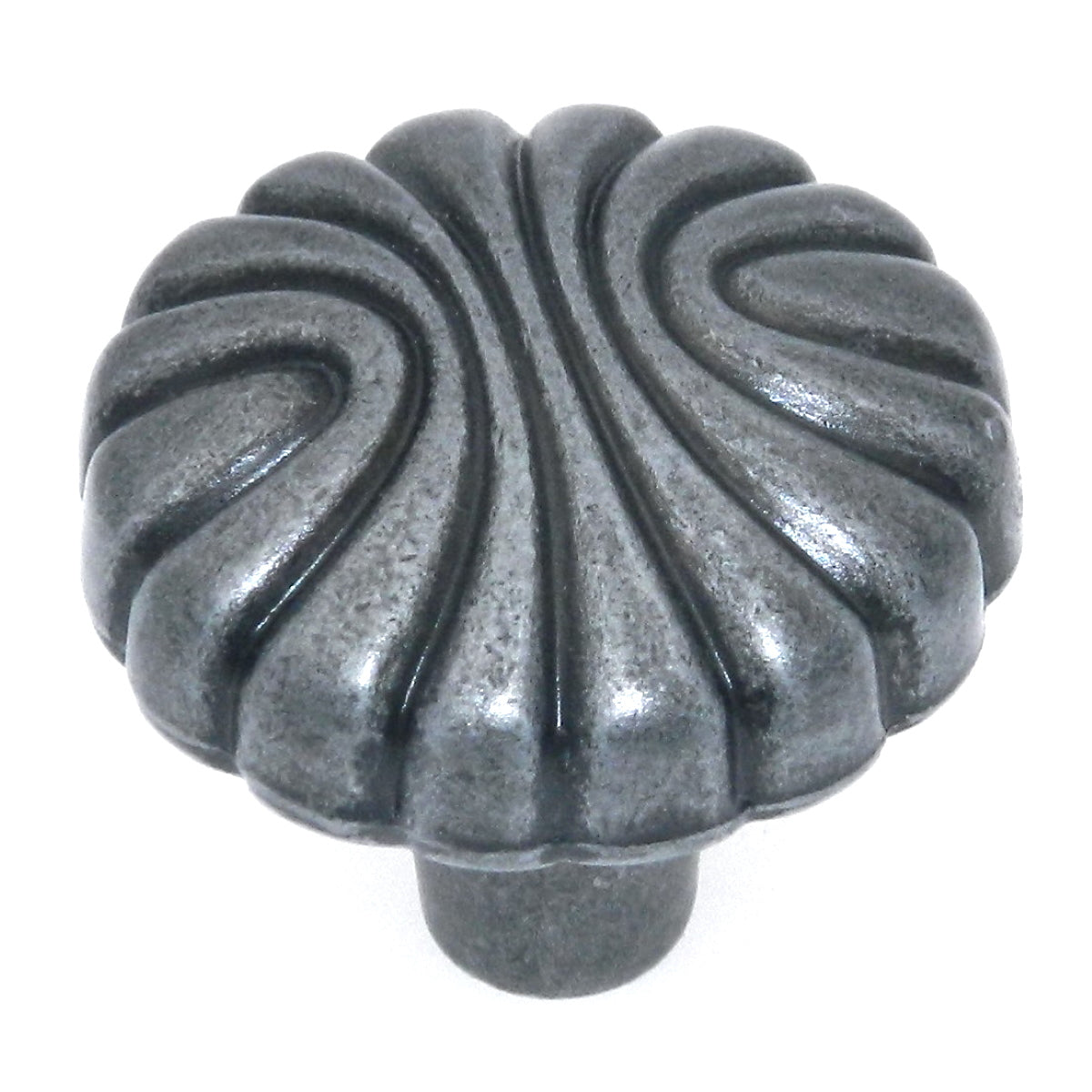 Amerock BP1337WI - Pomo redondo para gabinete (hierro forjado, elegancia natural, 1 3/8 pulgadas)