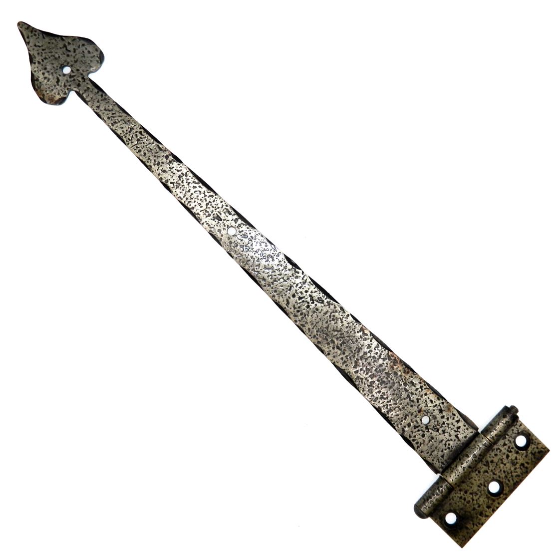 Amerock Swedish Iron 14" Strap Hinge Hammered Heart Spade Tip BP1407S