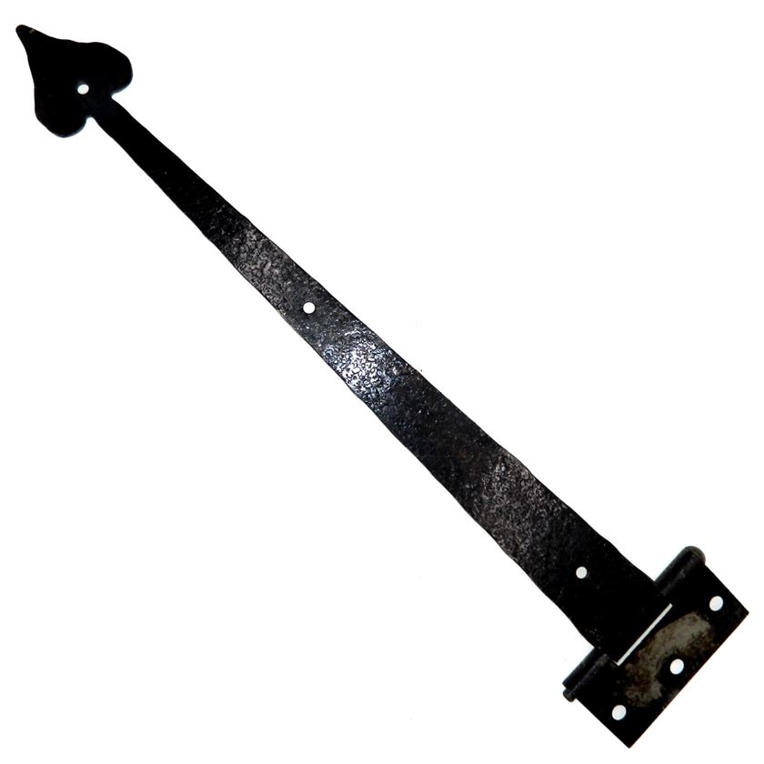Amerock Swedish Iron 14" Strap Hinge Hammered Heart Spade Tip BP1407S