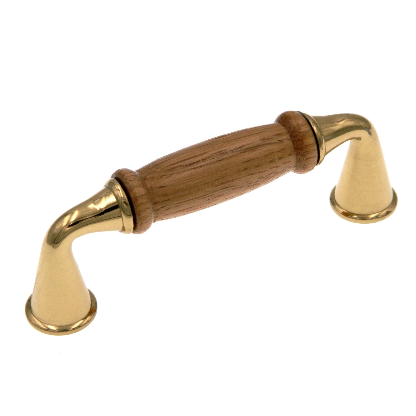 Amerock Allison Polished Brass Wood Center 3"cc Arch Handle Pull BP1419-FWD