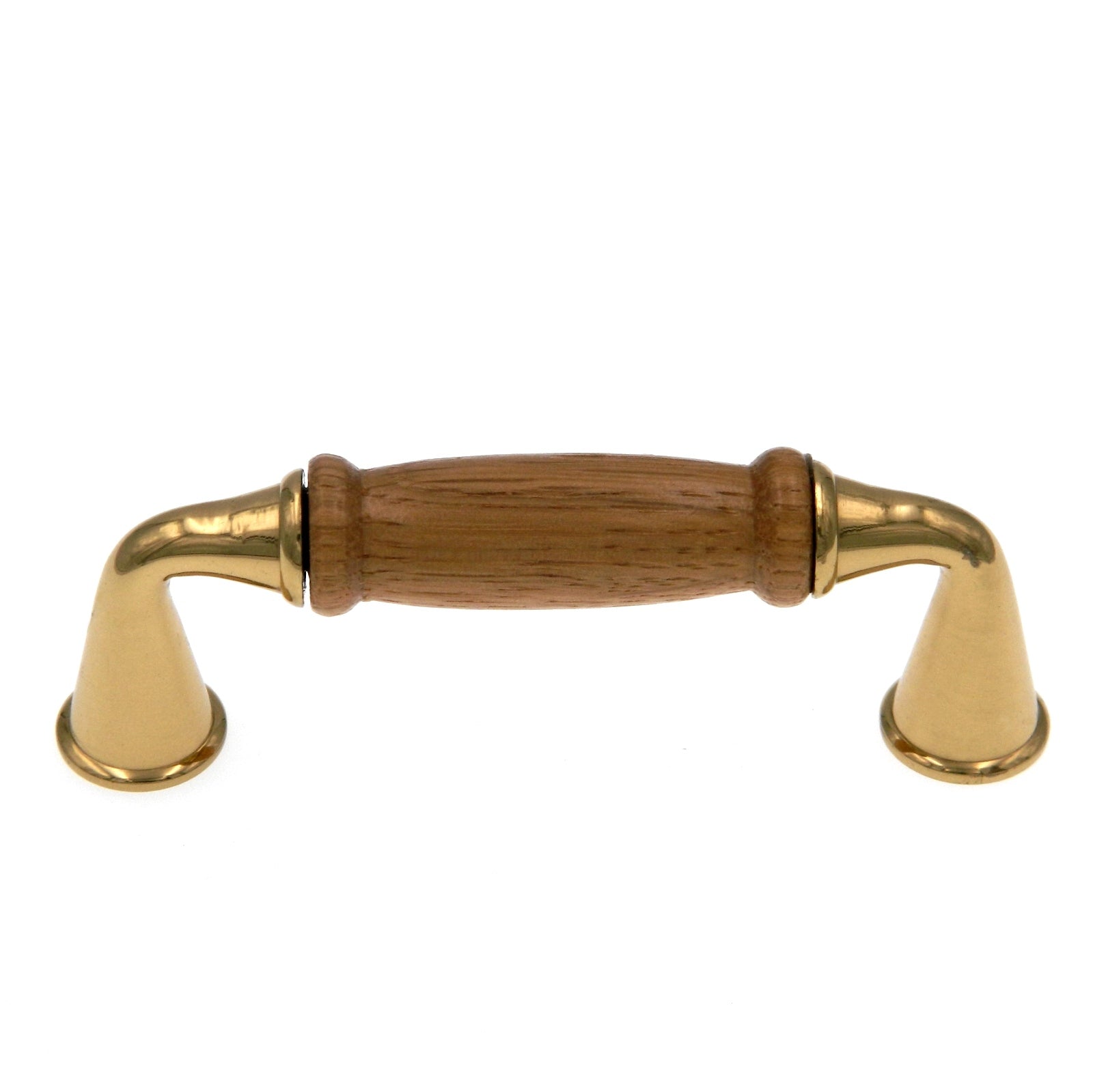 Amerock Allison Polished Brass Wood Center 3"cc Arch Handle Pull BP1419-FWD