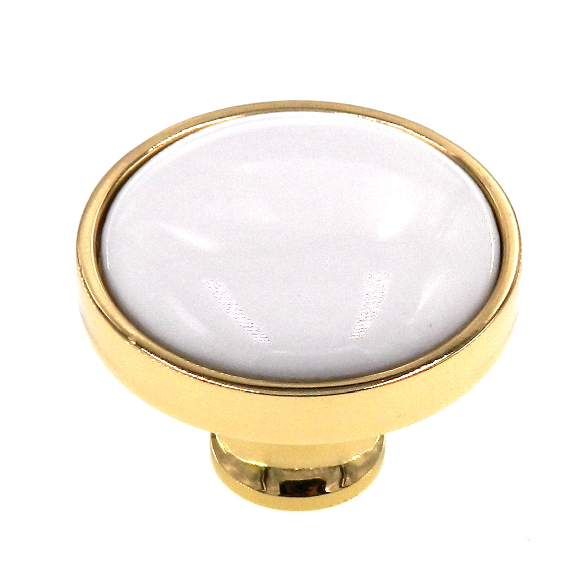 Amerock Advantage Bright Brass, Almond 1-1/4" Round Cabinet Knob Pull BP1422-30A