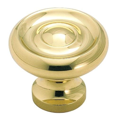 Amerock Allison BP1430-3 Tirador de perilla para gabinete de latón pulido de 1 1/4"
