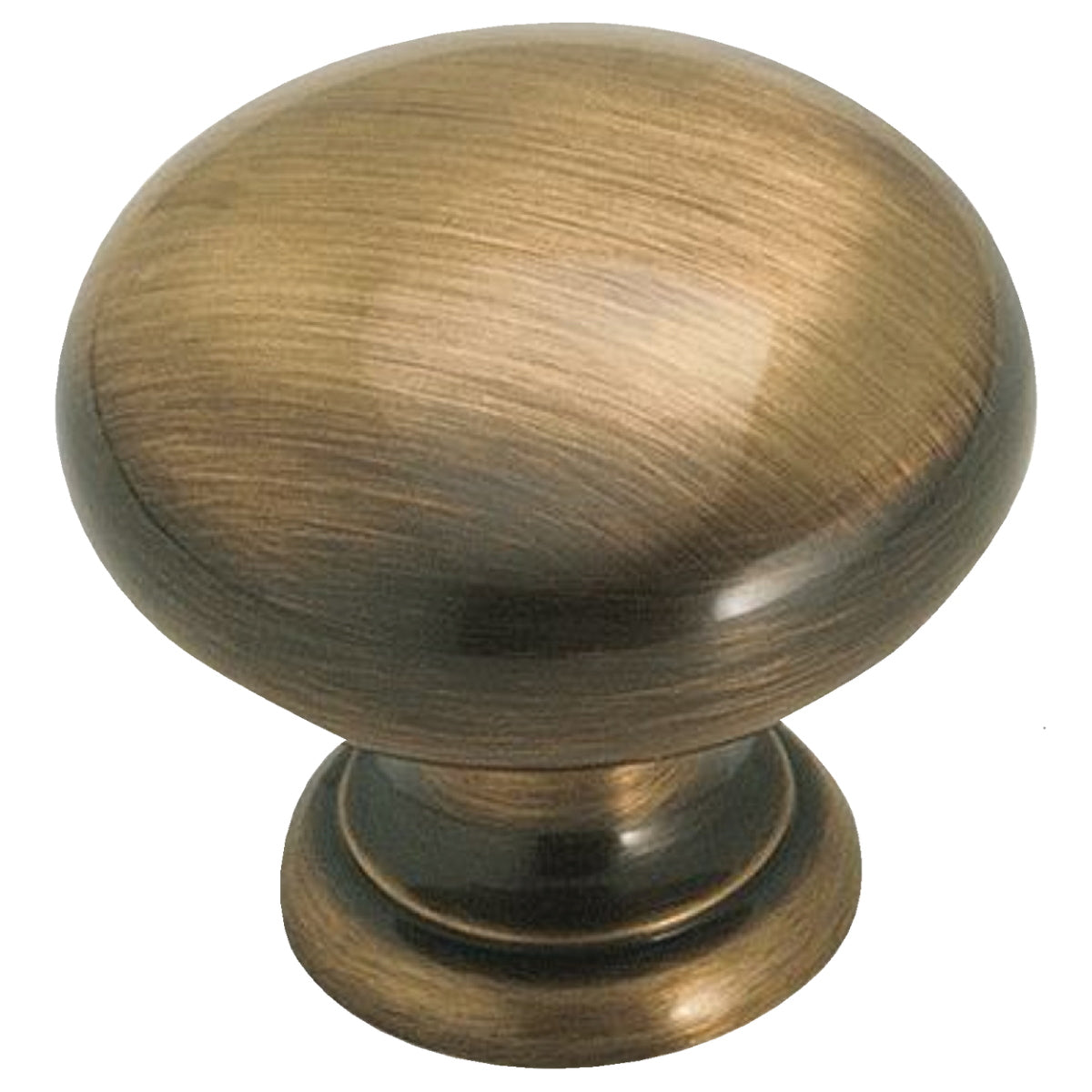 Amerock Brass Classics BP1950-AE - Pomo para gabinete (latón macizo, inglés antiguo, 1 1/4 pulgadas)