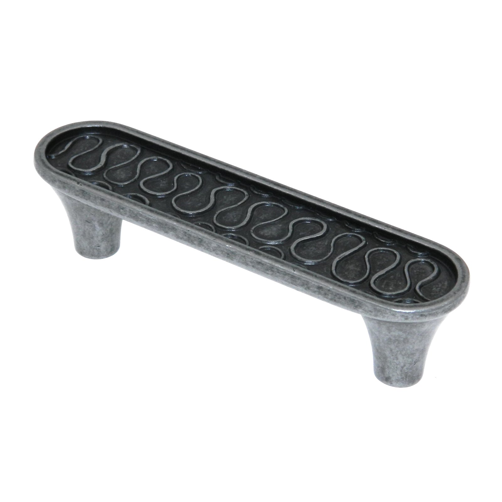 Amerock Playful Nature BP26112-WI - Tirador plano oblongo de hierro forjado para gabinete (3.0 in)