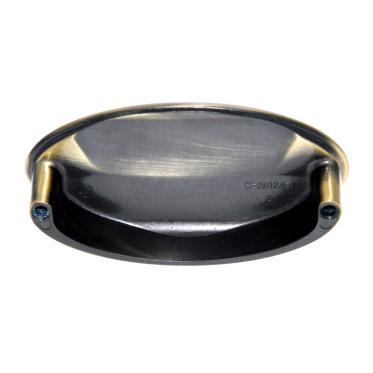 Amerock Patterns BP26124-EB - Tirador para taza (3.0 in, latón, oblongo)