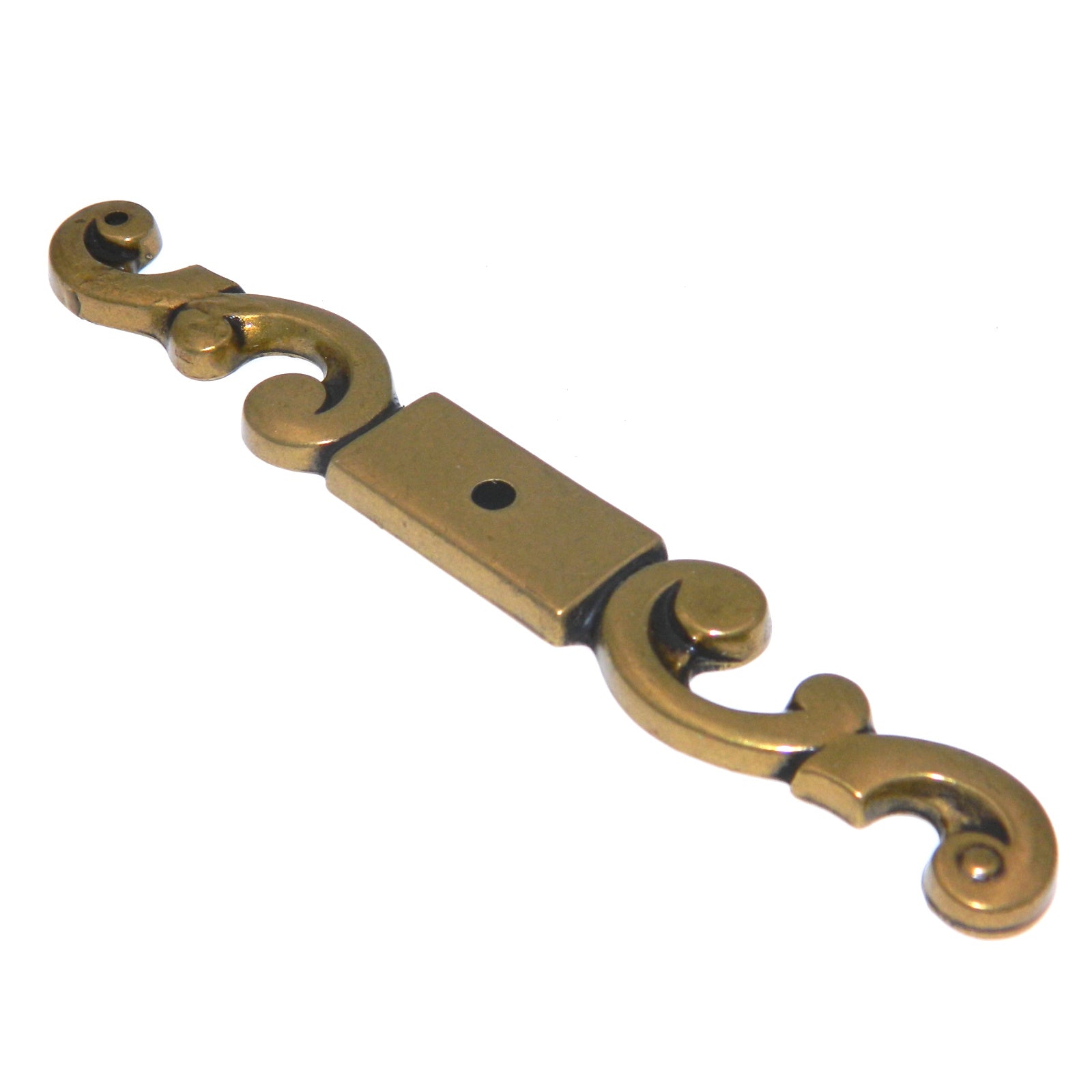 Vintage Amerock Salem latón bruñido 5 1/8" placa trasera de perilla de gabinete BP284-BB