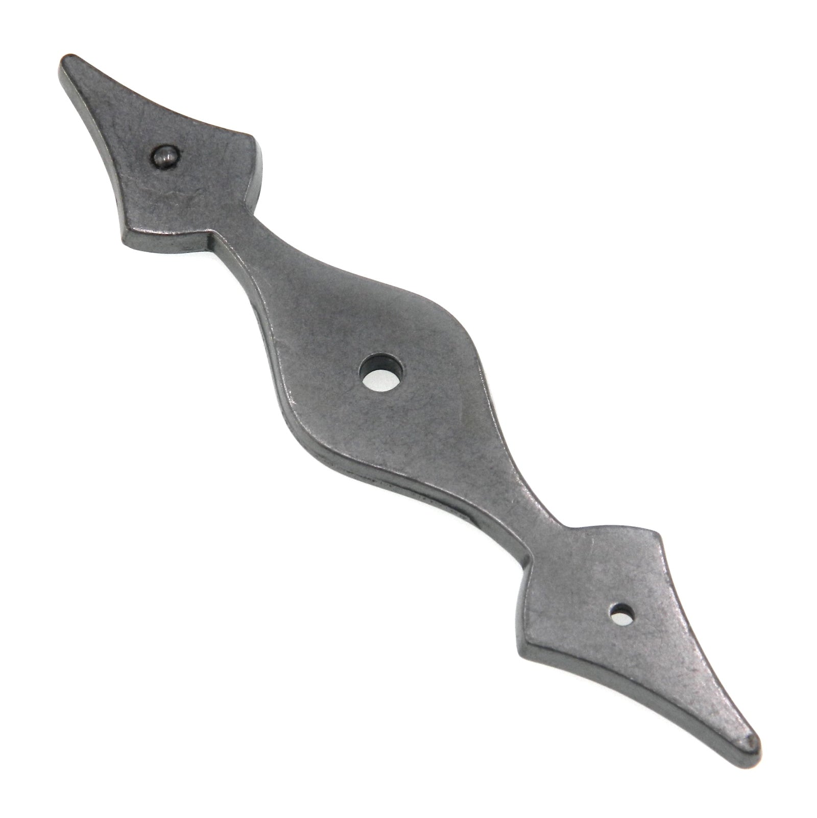 Vintage Amerock Shenandoah peltre antiguo 4 1/2" placa trasera de perilla de gabinete BP304-AP