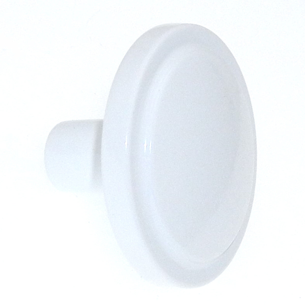 Amerock Allison BP3443GW - Pomo redondo para gabinete, color blanco brillante, 1 3/16"