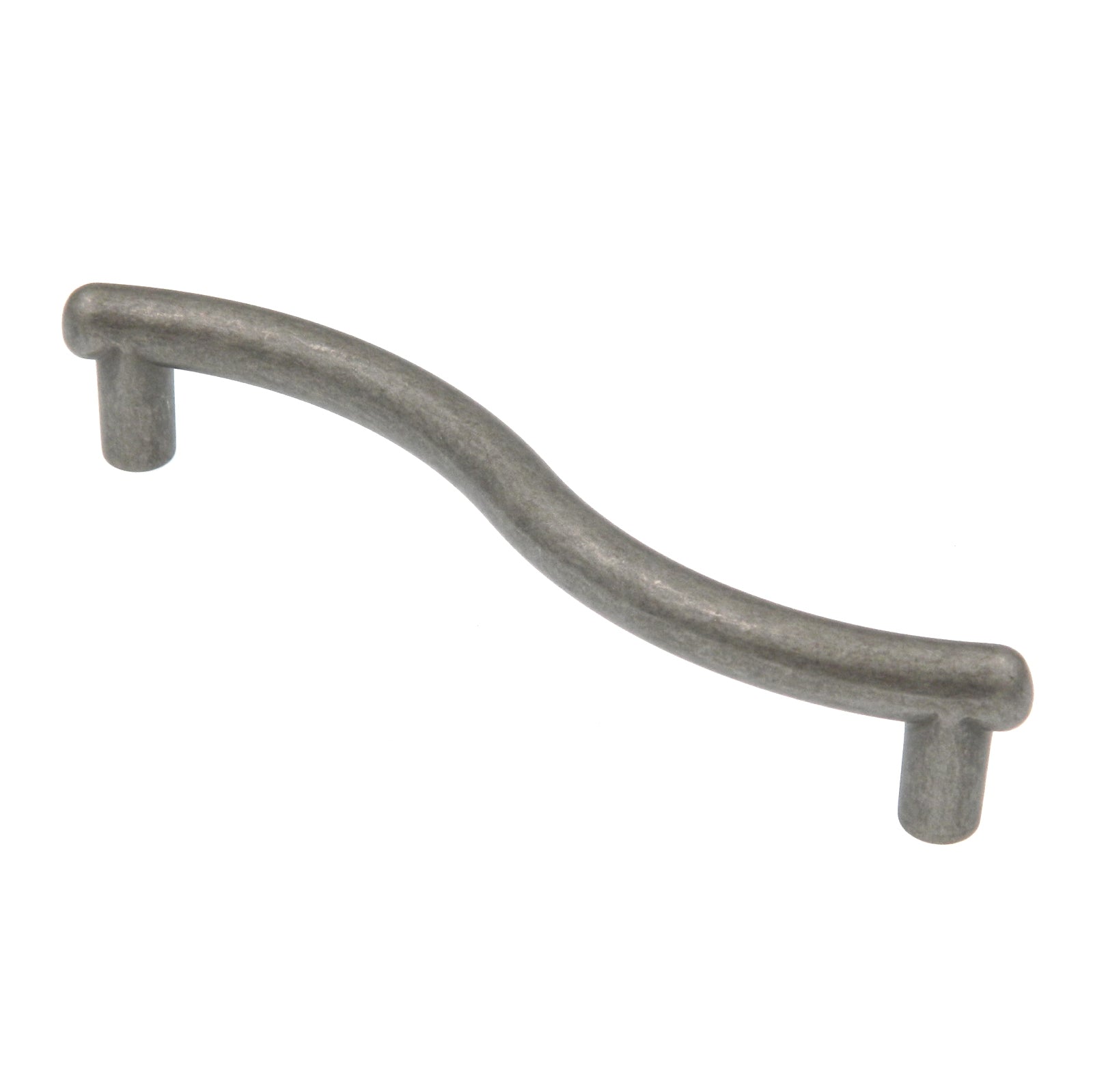Amerock Basic Metals BP4478WN - Tirador de barra curva para cajón de centro a centro, níquel desgastado, 3 3/4" (96 mm)