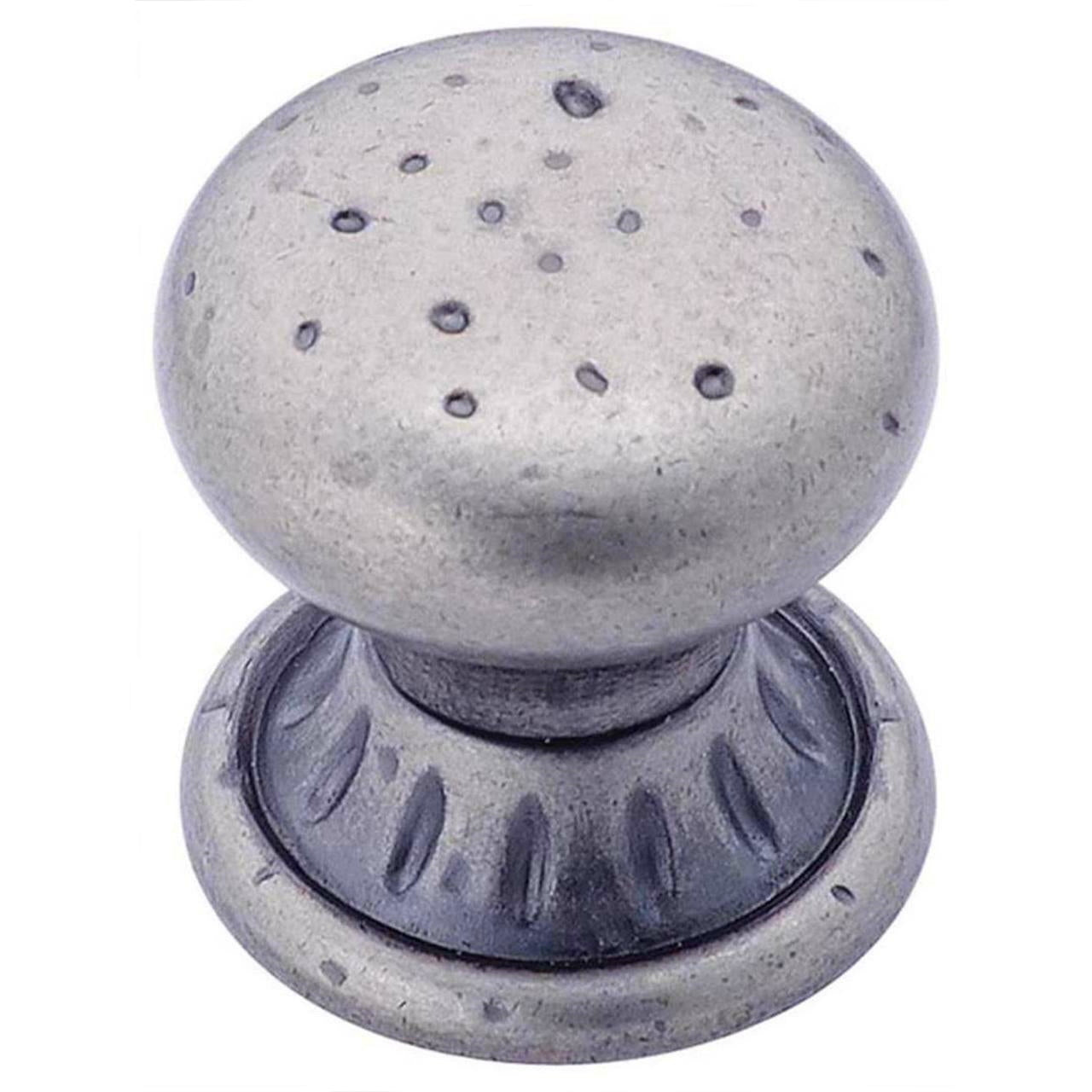 Amerock Ambrosia Pewter 1-1/4 Inch Leaf Cabinet Pull Knob – BP4468PWT, Open Box