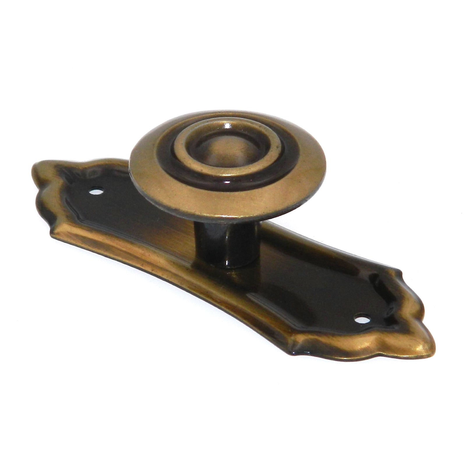 Amerock BP591C-AE Allison Zinc 1 1/8" Perilla inglesa antigua con placa posterior