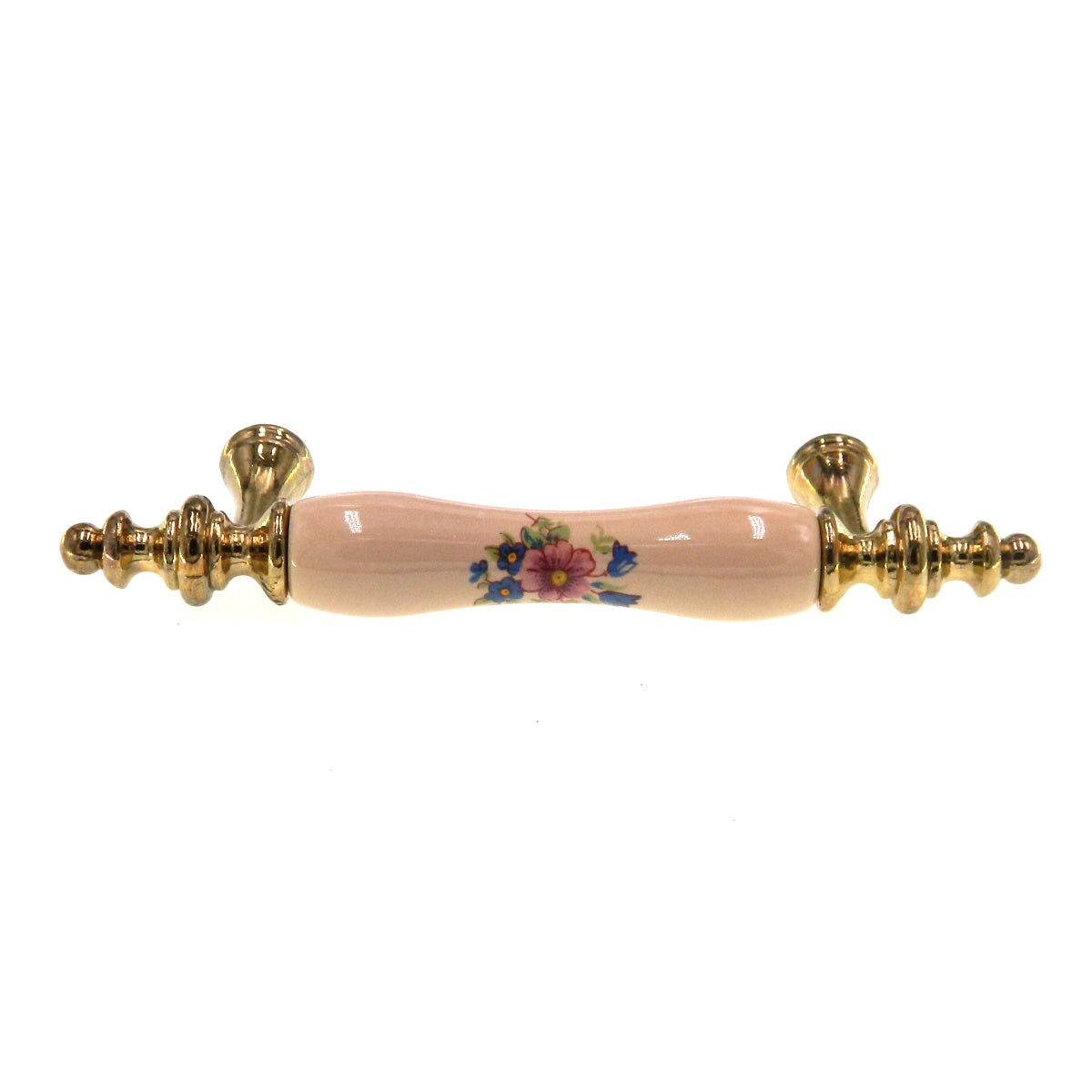 Amerock Royal BP76243-FAL3 - Manija de gabinete CTC de latón pulido, almendra floral de 3"
