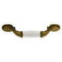 Amerock Allison BP76245WB - Tirador para gabinete (latón antiguo, cerámica blanca, 3.0 in)