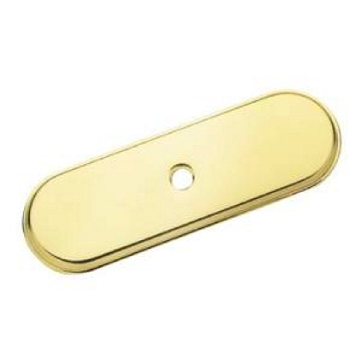 Amerock BP76248-3 Latón pulido 3 pulgadas. Placa trasera ovalada para tirador de gabinete