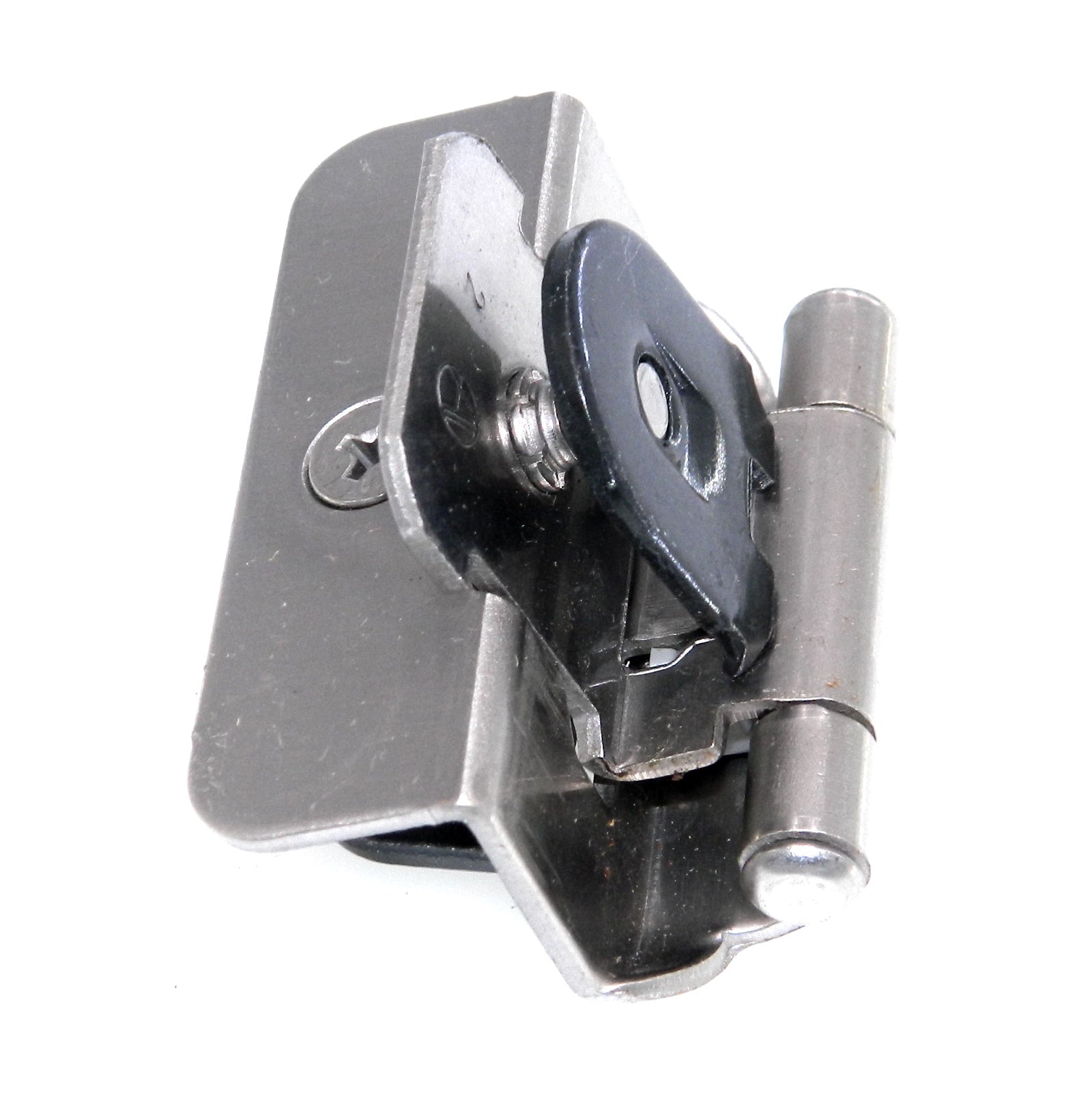 Par de bisagras de gabinete superpuestas dobles desmontables de 1/2" Níquel satinado BPR8704G10