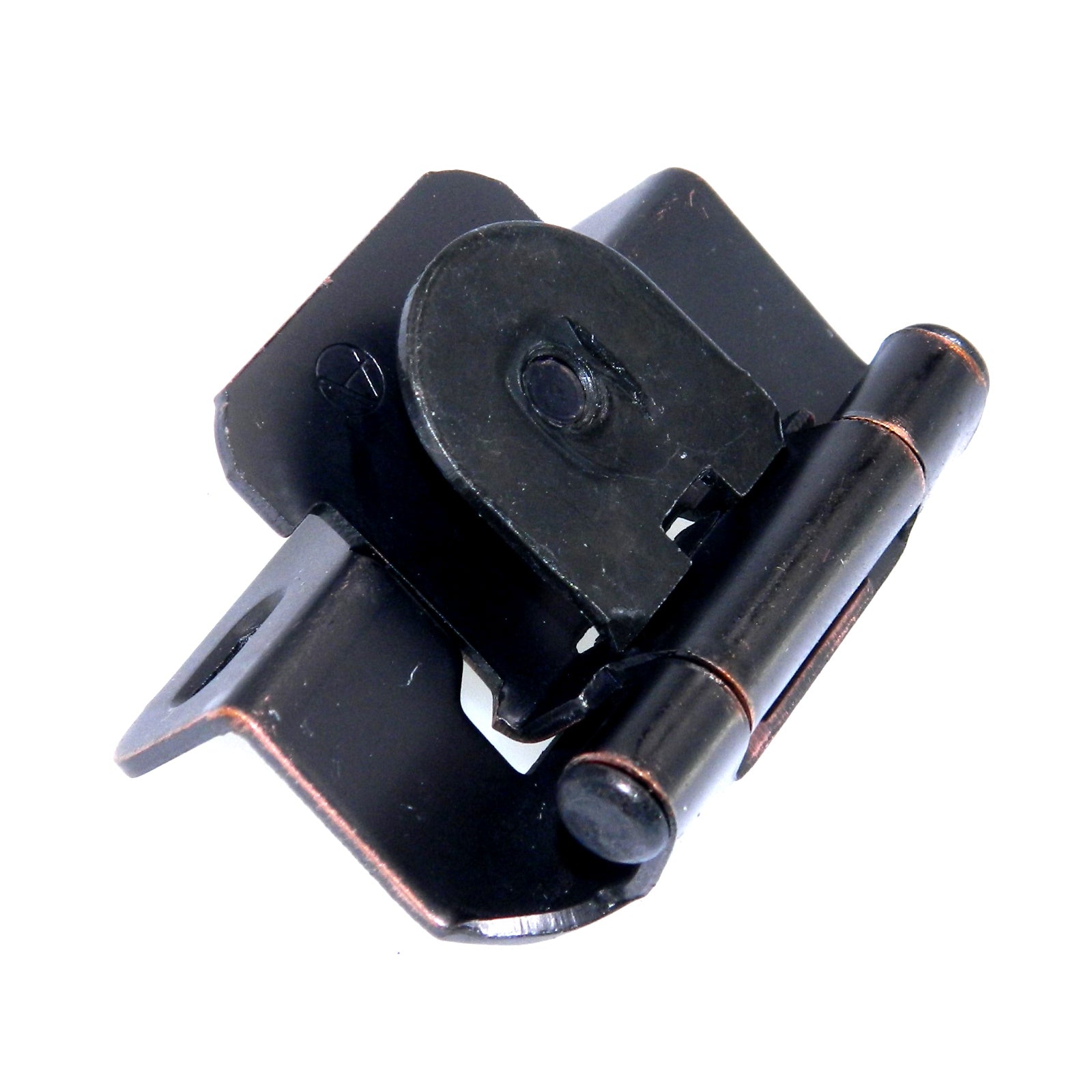 1 par de bisagras de gabinete desmontables, superposición de 1/2", bronce aceitado BP8719-ORB