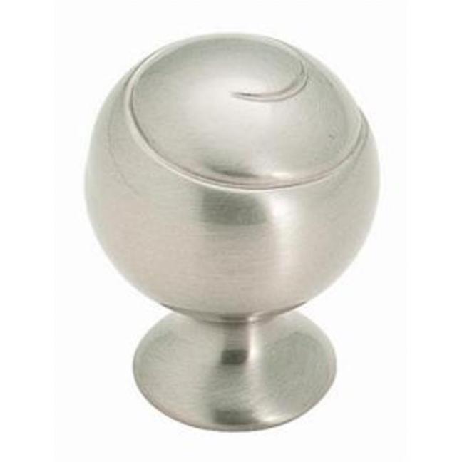Amerock Swirl'Z BP9338-G10 - Pomo redondo para gabinete (níquel satinado, 1 1/8 pulgadas)