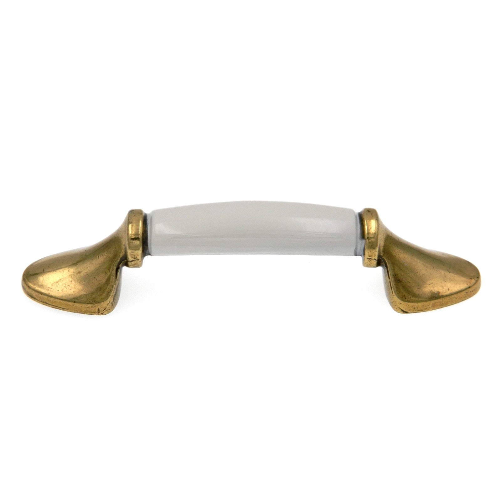 Amerock Traditional Classics 3"cc Burnished Brass Cabinet Handle Pull Ceramic Center BP981-R1W