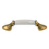 Amerock Traditional Classics 3"cc Burnished Brass Cabinet Handle Pull Ceramic Center BP981-R1W